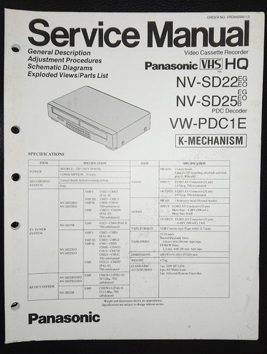 Panasonic sd22 sd25 - panasonic, nv-sd25