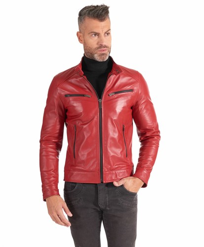 Giacca pelle uomo - giacca, in