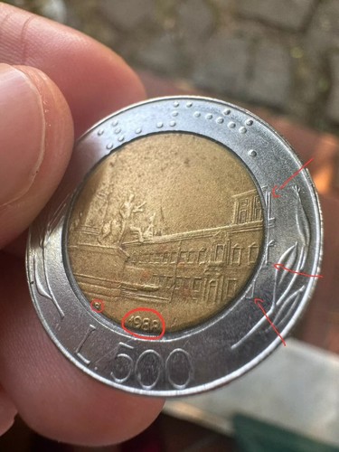 Moneta italia 500 lire 1988 - moneta,