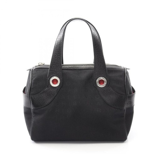 Bvlgari logomania black canvas - bvlgari,