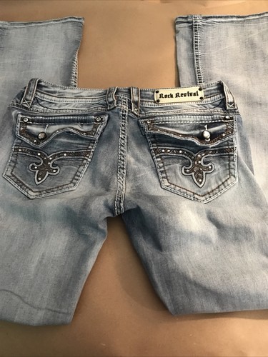 Jeans taglio stivaletto rock - jeans,