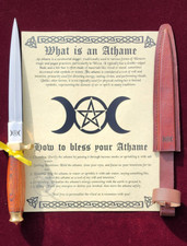 Athame e fodero in pelle