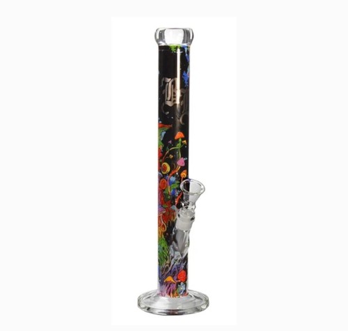 Cilinder bong black - cilinder, leaf