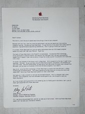 Lettera di vendita Apple Power Macintosh 1994 PowerPC Launch Mailer Vintage Mac Epheme