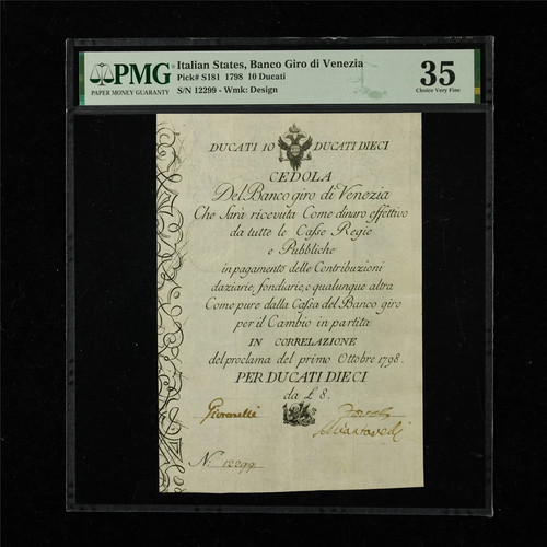 1798 stati italiani banco - 1798, giro