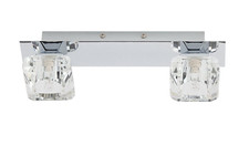 Lampada da soffitto 2 faretti 40W cromato Lampadario luci Brilliant Fortuna