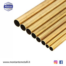 Tubo Tondo Trafilato in Ottone Da 14 a 30 mm in Diverse Lunghezze e Spessori