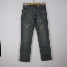Pantalone Jeans Dolce&Gabbana Uomo Logo Comodo Cotone Pratico Tinta Unita Blu