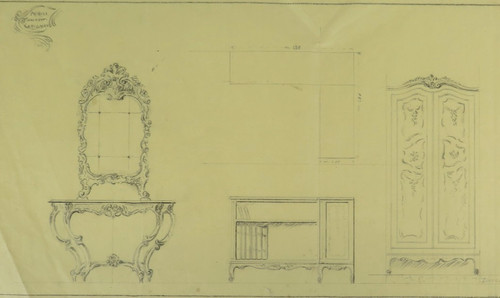 Disegno antico progetto per - disegno,