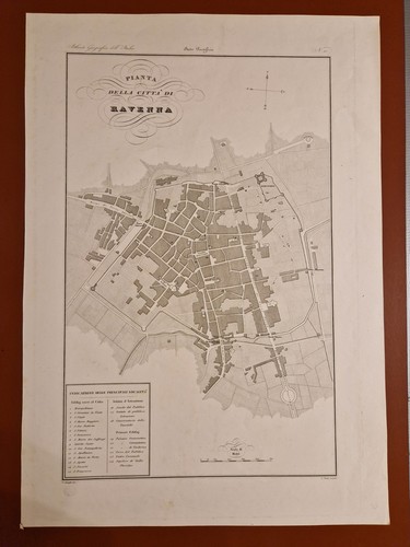 Antica pianta città - antica, di