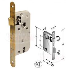 SERRATURA PATENT PORTE INTERNE BUSSOLE ENTRATA 45 BORDO TONDO OTTONATA BONAITI