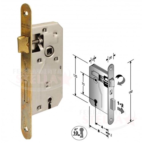 Serratura patent porte interne - serratura,