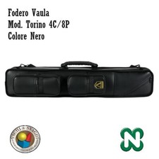 FODERO (CUSTODIA) PER STECCA DA BILIARDO VAULA MODELLO TORINO 4C/8P NERO ( 6498)