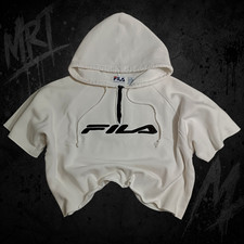 Felpa con cappuccio fila crop - con,