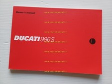 Ducati 996 S 2000 manuale uso libretto istruzioni testo Inglese originale