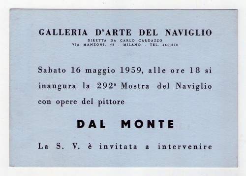 Cartolina invito mostra mario - cartolina/invito,