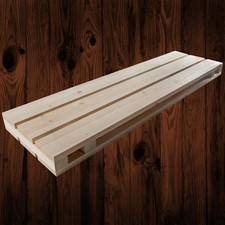 Ripiano libro galleggiante a forma di pallet di pino massello a forma di legno | 80x23x5 cm