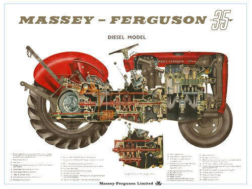 Trattore epoca massey - d'epoca,