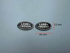 2 adesivi chiave Land Rover emblema logo - 24x13 mm - alluminio