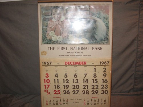 Calendario cartaceo 1967 - , la