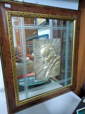 icona quadro padre pio argento