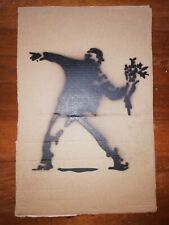 BANSKY SPRAY ON CARDBOARD 