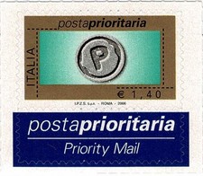 2006 REPUBBLICA ITALIANA n. 2956 POSTA PRIORITARIA 1,40 € - 1 V. MNH MF105851