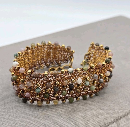 Bracciale maglia uncinetto