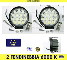 Fendinebbia Auto KIT Led 6000K  Universali per Fiat Panda 4x4 Sisley -Trekking