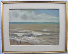 Aldo CARPI (Milano 1886-1973) Spiaggia infinita OLIO su tela cm 39x54 anno 1961