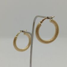 ORECCHINI A CERCHIO A SEZIONE TONDA IN ORO GIALLO 750 18KT 1,85 GRAMMI (7805)