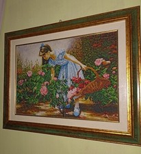 Quadro ricamato con le perline