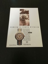 1991 VEGLIA TITANIO ETA SUISSE WATCH OROLOGIO VINTAGE AD PUB EPOCA