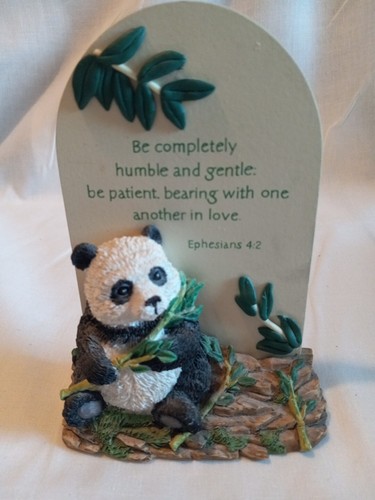 Statuina orso panda scrittura - statuina,