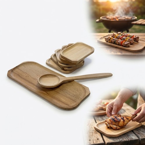 Set vassoi piatto legno - in,