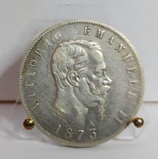 REGNO D'ITALIA VITTORIO EMANUELE II 5 LIRE 1873,ZECCA DI MILANO