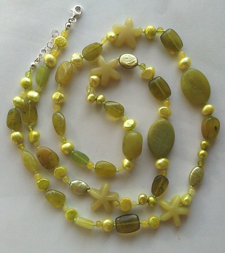 Collana lunga giada coreana