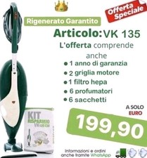 FOLLETTO  VK 135 USO FIERA CON SERIALE E GUSCI ORIGINALE GARANZIA 24 (CUNEO) 