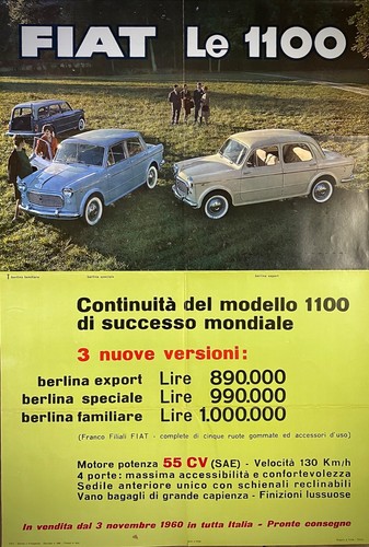Fiat 1100 poster - le,
