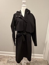 Trench cappotto donna Eddie Bauer impermeabile L nero