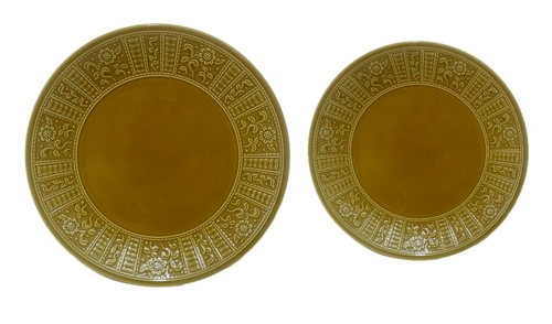 Coppia piatti ceramica laveno - coppia,