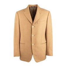 Blazer cammello Gianfranco Ferré vintage anni '00, giacca classica di design di lusso