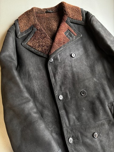 Gucci shearling leather coat - shearling,