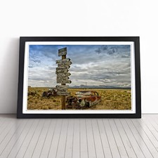 Route 66 Road Sign & Rusted