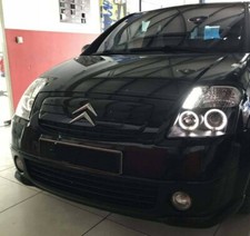 FARI LENTICOLARI CITROEN C2 ANGEL EYES A LED CROMO O BLACK DAL 03 IN POI