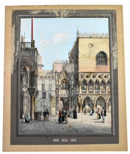 Stampa antica colorata - stampa, 16"