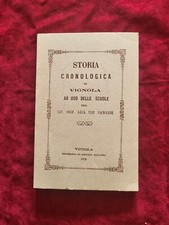 Libro Storia cronologica di vignola uso scuole Anastatica 1872 Luca Tosi D00