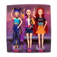 figure Cosplay K-Pop Demon Hunters Dolls: set 3 pezzi di giunto mobile