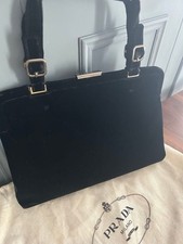 Prada unused velour clasp bag - unused,