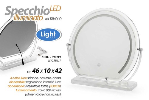 Specchio tavolo tondo - specchio, da